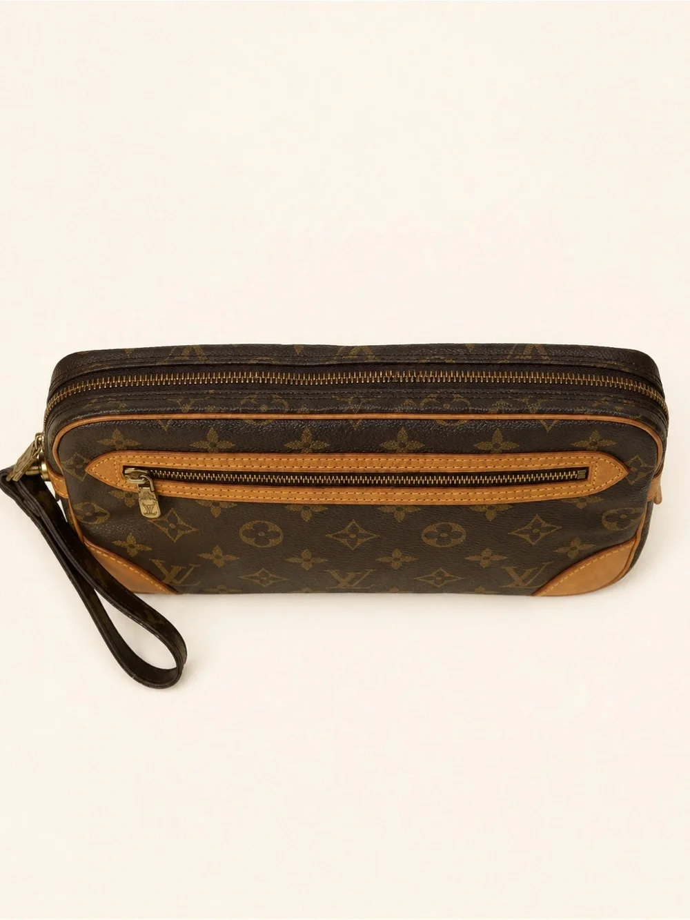 Louis Vuitton Marly Dragonne GM Monogram Wristlet Clutch COA - Picture 6 of 12